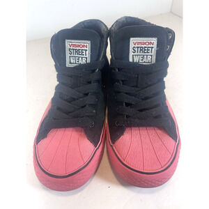 Vision Street Wear Suede High Top Skate Shoes Women’s 7.5 Pink Black Sneakers
